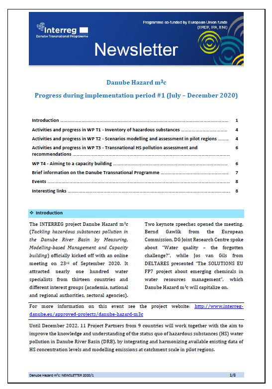 Danube Hazard m3c - First Newsletter