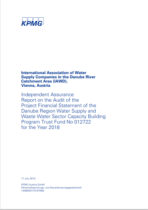 IAWD Independent Assurance Report on the Project Financial Statement of the Danube Region Water Supply and Waste Water Sector Capacity Building Program Trust Fund 2018