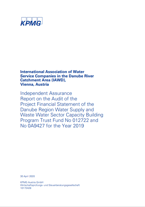 IAWD Independent Assurance Report on the Project Financial Statement of the Danube Region Water Supply and Waste Water Sector Capacity Building Program Trust Fund 2019