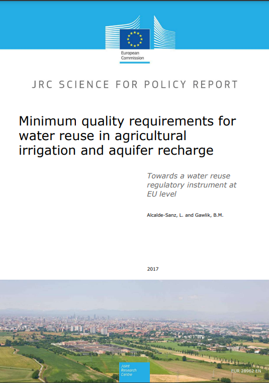 Minimum quality requirements for water reuse in agricultural irrigation and aquifer recharge